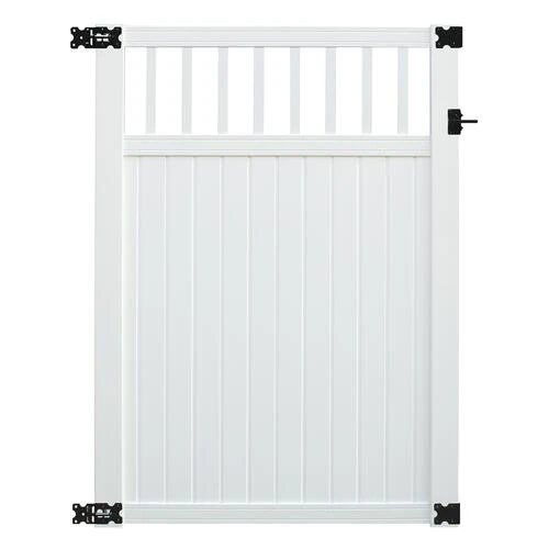Yardworks® Belmont 6 X 42 White Spindle Top Vinyl Gate 1 Yardworks® Belmont 6 X 42 White Spindle Top Vinyl Gate