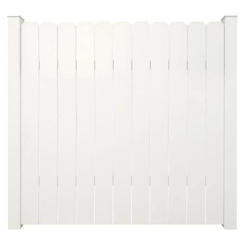 Yardworks® Belmont 6 X 6 White Dog Ear Vinyl Fence Panel 1 Yardworks® Belmont 6 X 6 White Dog Ear Vinyl Fence Panel