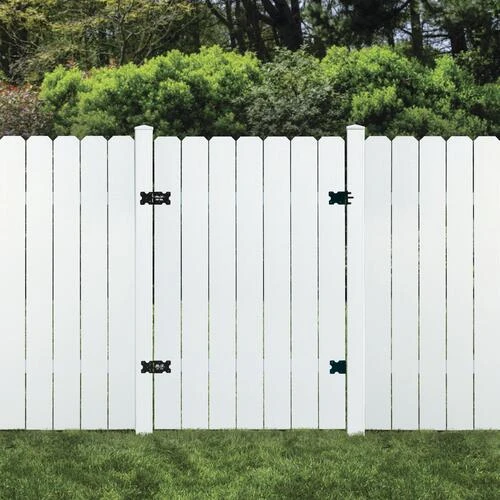 Yardworks® Belmont 6 X 42 White Dog Ear Vinyl Gate 2 Yardworks® Belmont 6 X 42 White Dog Ear Vinyl Gate - Image 2