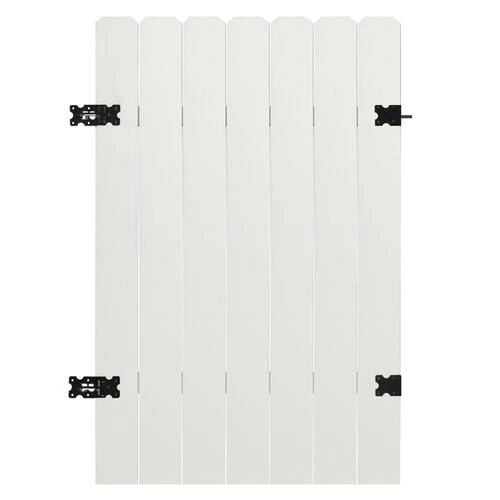 Yardworks® Belmont 6 X 42 White Dog Ear Vinyl Gate 1 Yardworks® Belmont 6 X 42 White Dog Ear Vinyl Gate