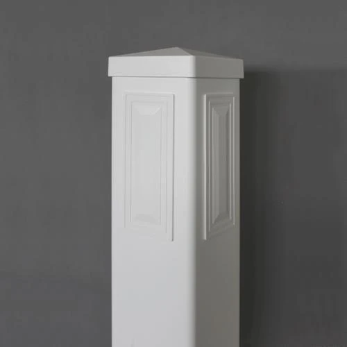 Yardworks® 5" X 5" X 8' White Vinyl Post Kit 1 Yardworks® 5" X 5" X 8' White Vinyl Post Kit