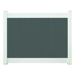 Yardworks® Richmond 6 X 8 Two-Toned Gray Privacy Vinyl Fence Panel