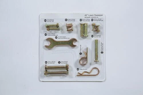 Yardworks® 42" Tow Behind Lawn Sweeper Replacement Hardware Pack 1 Yardworks® 42" Tow Behind Lawn Sweeper Replacement Hardware Pack