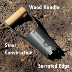 Yardworks® Wood Handle Bulb Planter -Yardworks Sales Shop 2653389 BulbPlanter 01 TopView withFeatures