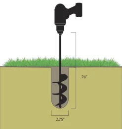 Yardworks® 24" Garden Auger -Yardworks Sales Shop 2680335 7635 Auger