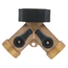 Yardworks® Brass Shut-Off Y-Valve
