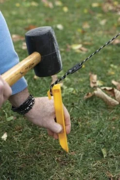 Yardworks® 8" Plastic Tie Down / Tent Stake - 6 Pack -Yardworks Sales Shop 279 9610 TentStakes InUse2