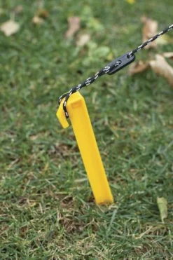 Yardworks® 8" Plastic Tie Down / Tent Stake - 6 Pack -Yardworks Sales Shop 279 9610 TentStakes InUse3