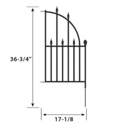 Yardworks 30 X 16-1/2 Teton Fence End Panel -Yardworks Sales Shop 854311S 1711238silhouetteB V2