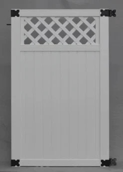 Yardworks® Belmont 6 X 3-6 White Lattice Top Vinyl Fence Gate